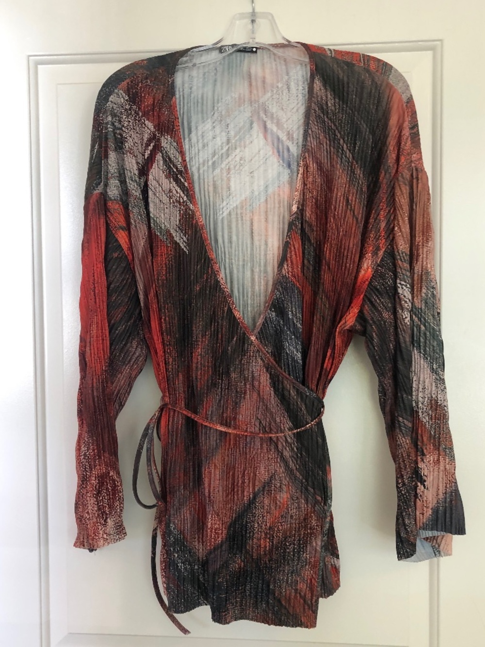 Zara - Medium - Japanese inspired wrap blouse with bell sleeves